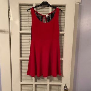 Red Skater Dress in Size Large